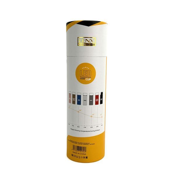 Термос DENX DX1703 500 мл із датчиком температури та ситечком. Чорний (DX1703) DX1703 фото