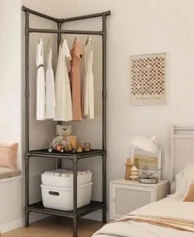 Кутова підлогова вішалка для одягу 180х45х45 см стійка для речей Corner coat rack NO:9603 NO9603 фото