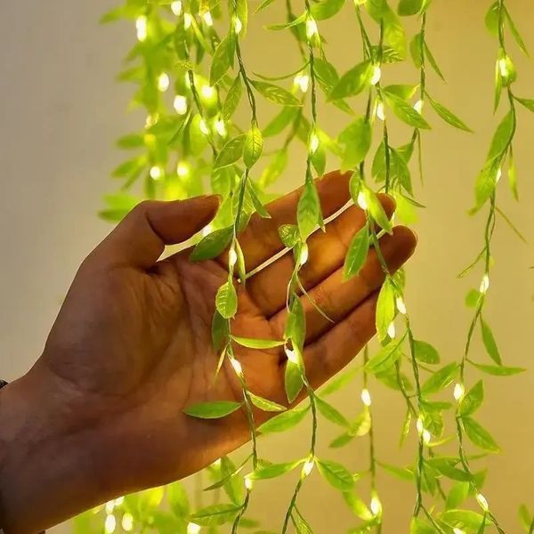 ОЧЕНКА! Гірлянда 200 Led зелена верба теплий білий SF-56 (Немає паковання 3043) SF3043 фото