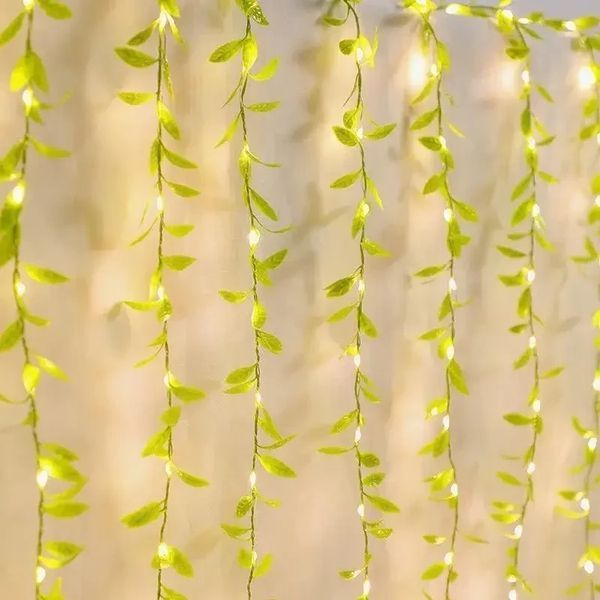 ОЧЕНКА! Гірлянда 200 Led зелена верба теплий білий SF-56 (Немає паковання 3043) SF3043 фото