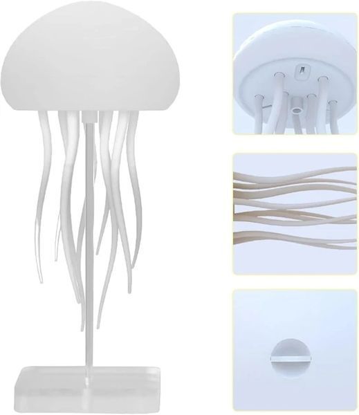 Нічник LED-лампа Медуза з USB NTL-5B з рухами та кольоропередаванням RGB Білий NTL55 фото