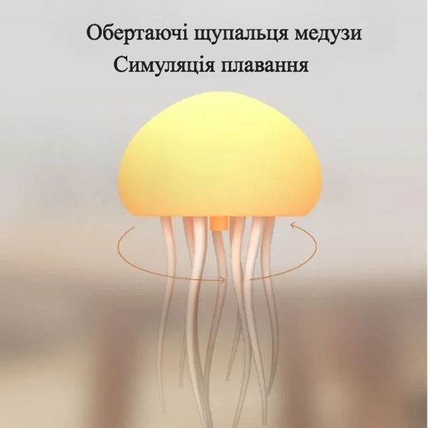 Нічник LED-лампа Медуза з USB NTL-5B з рухами та кольоропередаванням RGB Білий NTL55 фото