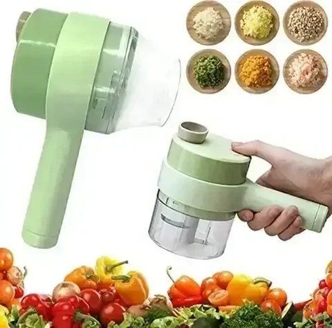 ОЧЕНКА! Ручний електричний подрібнювач для овочів 4 в 1 Food Chopper Catling (пошкоджений контейнер 3103) CA3103 фото