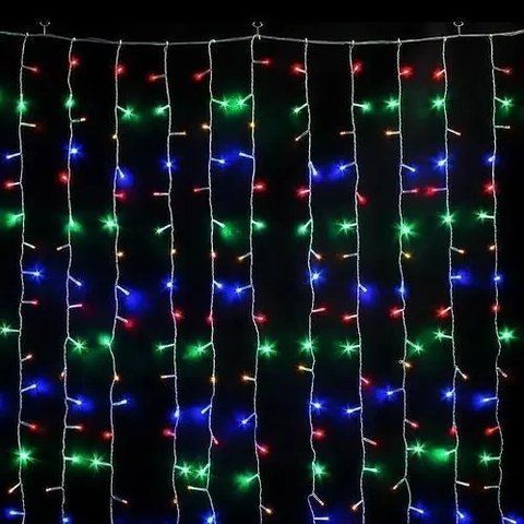 ОЧЕНКА! Гірлянда водоспад RD-7149 320-400 LED 3х3 м Мультиколірна (Плохе паковання 2606) LED2606 фото